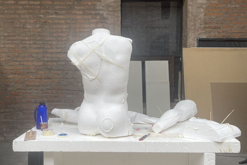 La piedad de las estatuas. Proceso de realización.