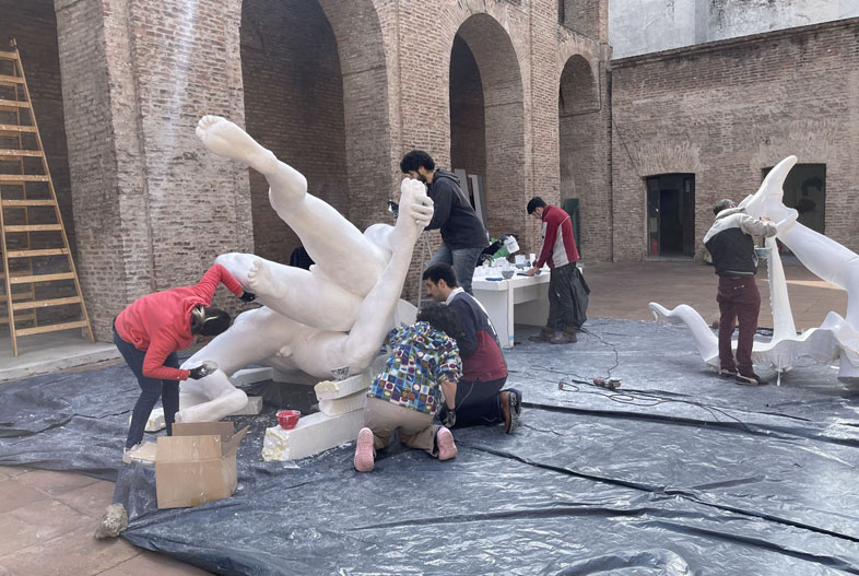 La piedad de las estatuas. Proceso de realización.